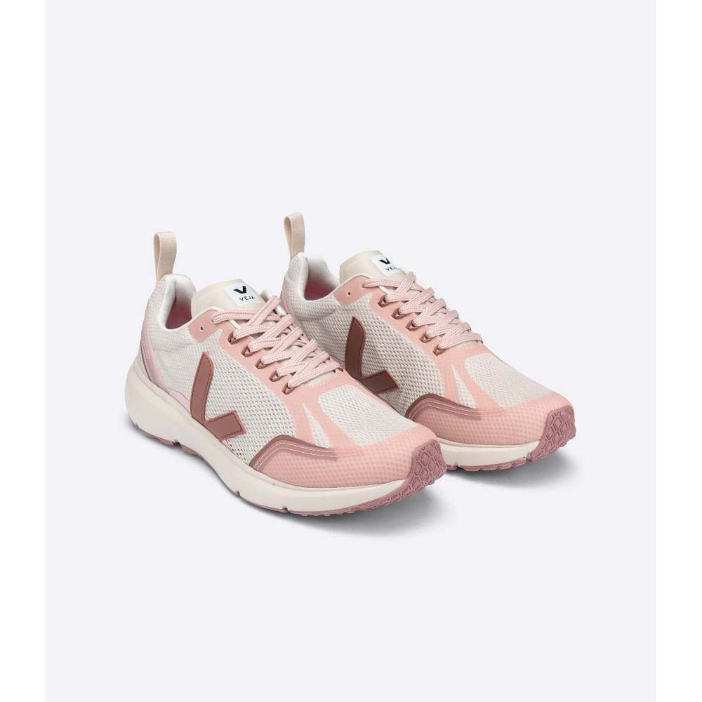 Beige/Pink Women's Veja CONDOR 2 ALVEOMESH Shoes | AU 497PJJ